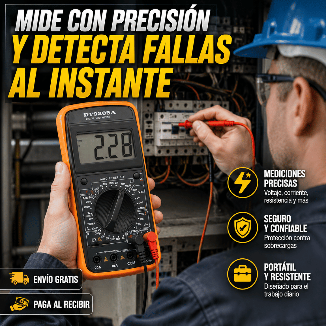 Multímetro Digital Portátil - Obtén mediciones precisas para cada revisión eléctrica