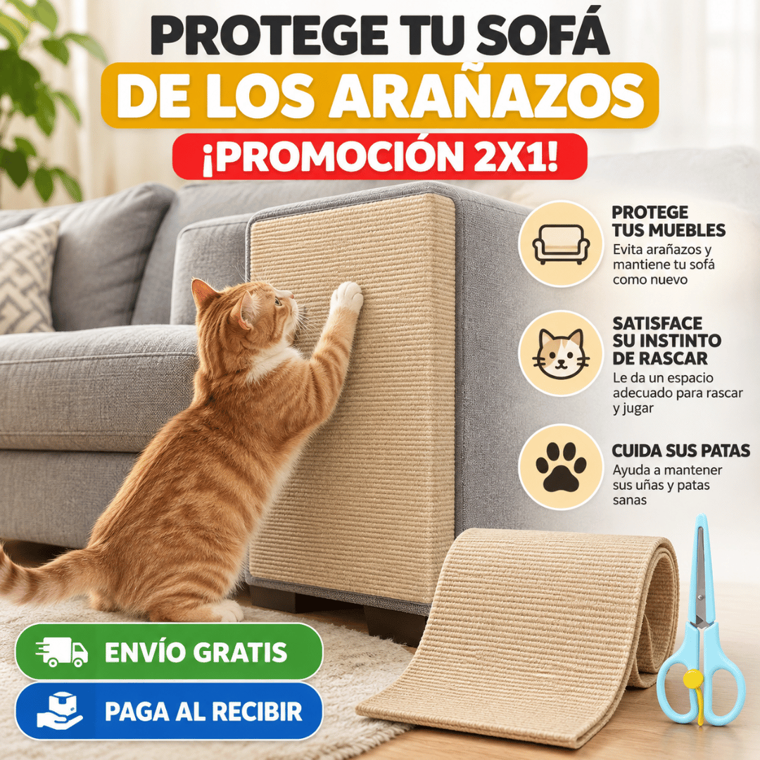 ¡Promo 2x1 Rascador Adhesivo Para Gatos! - Protege tus muebles de los arañazos de tu gato