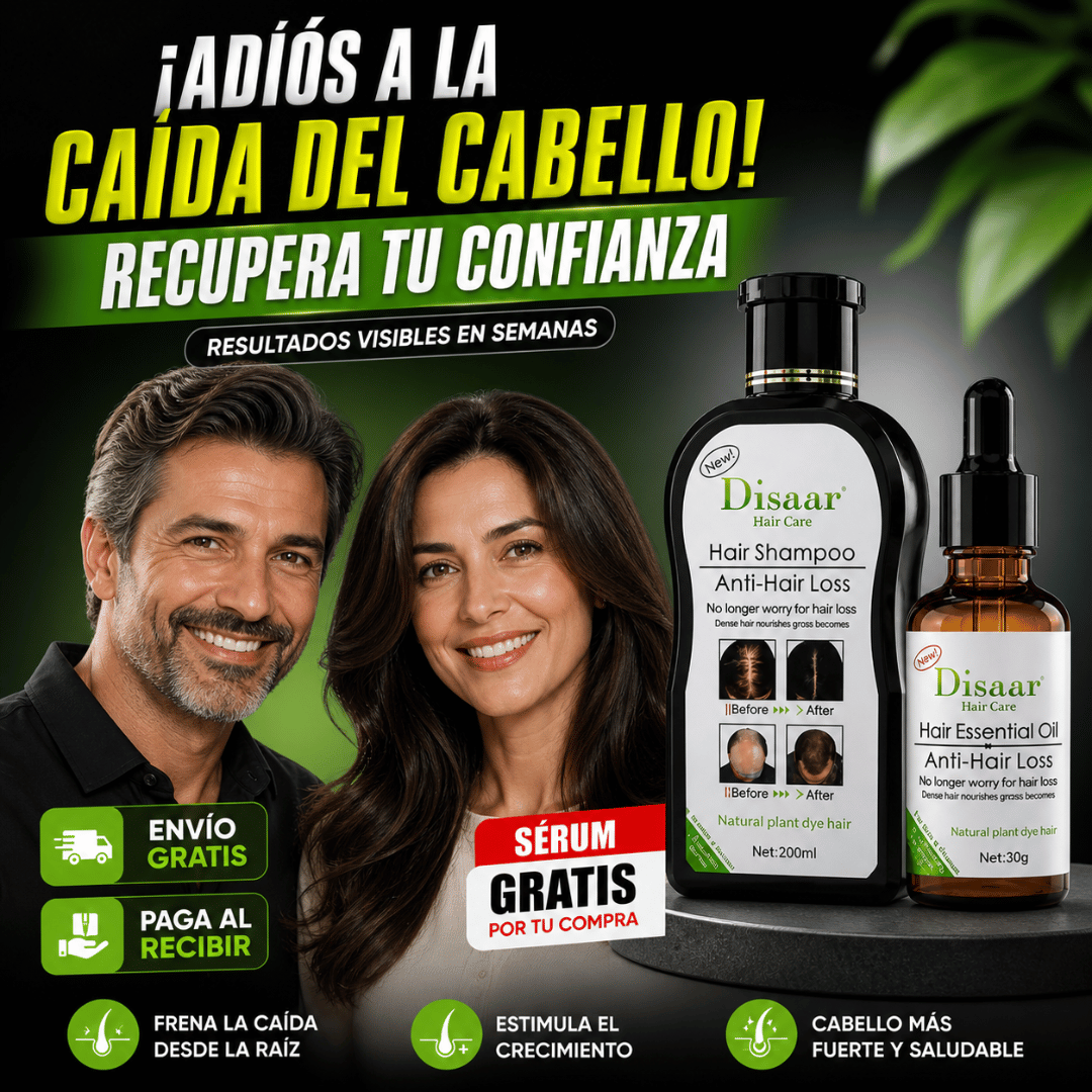 Shampoo Anticaida Disaar - Activa el crecimiento y disminuye la pérdida capilar