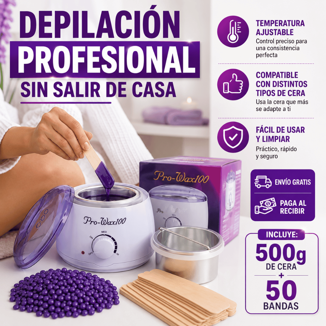 ¡Promo Maquina Depilatoria + 500g Cera + 50 Bandas! - Depilación con cera profesional desde la comodidad de tu hogar