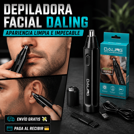 Depiladora Nariz Y Orejas Recargable USB Daling - Higiene facial rápida, cómoda y totalmente segura