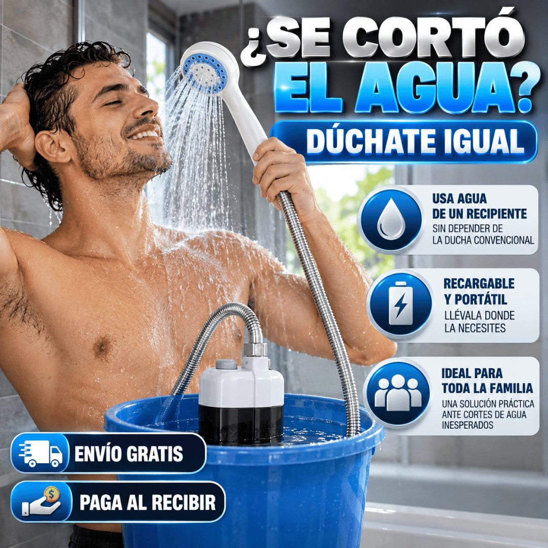Ducha Portátil Recargable - Báñate fácilmente en casa cuando el suministro de agua se interrumpe