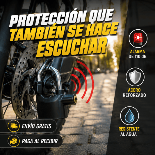 Candado Anti Robo con Alarma - Disuade intentos de robo desde el primer movimiento