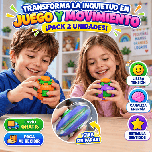 ¡Pack 2 Pelotas Antiestrés Giratoria! - Diversión sensorial para mantener sus manos ocupadas
