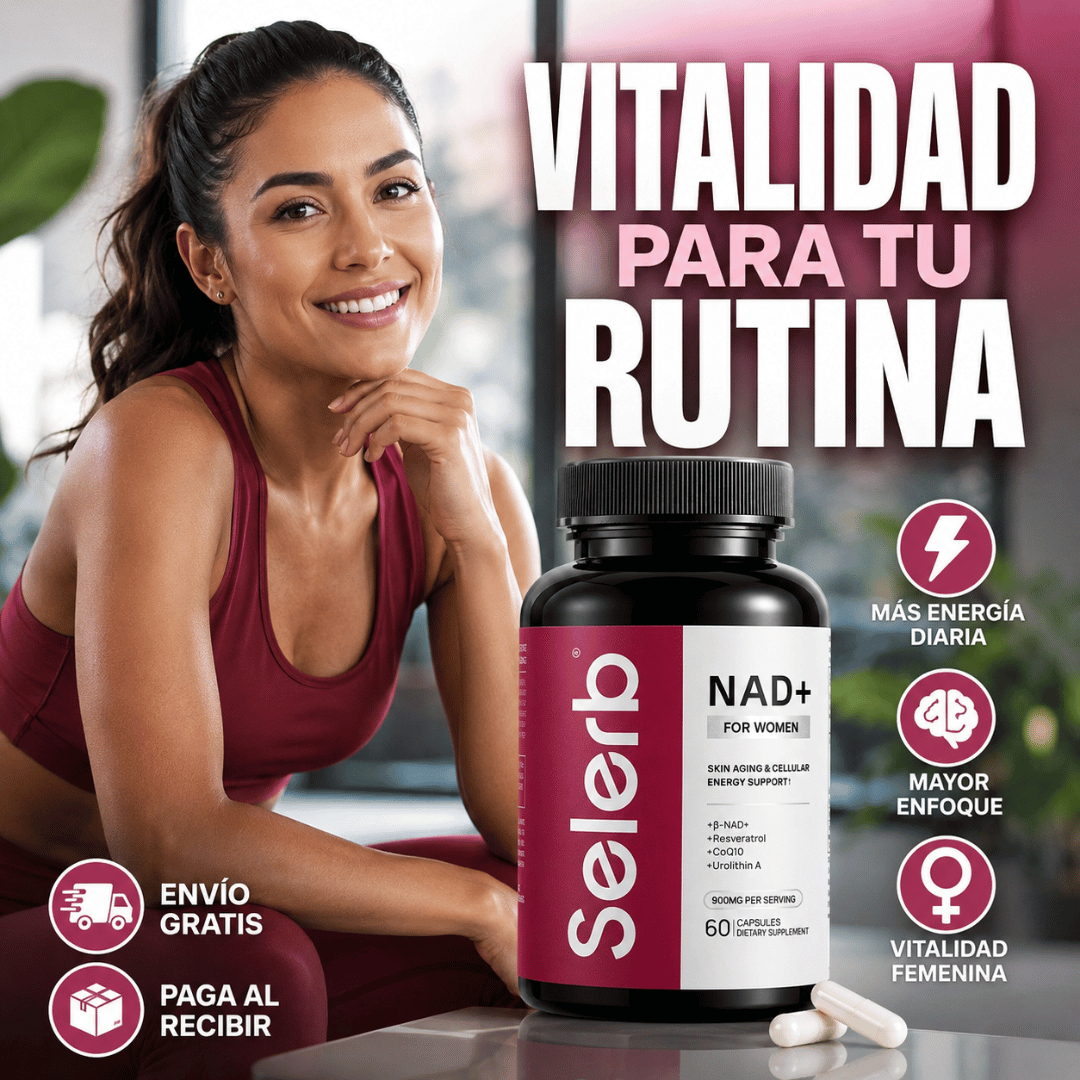 Selerb NAD+ Women 60 Cápsulas - Apoyo Diario para Sentirte Activa y Enfocada