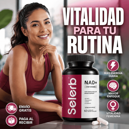 Selerb NAD+ Women 60 Cápsulas - Apoyo Diario para Sentirte Activa y Enfocada