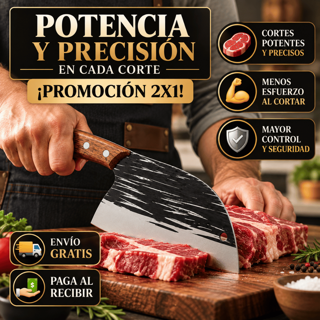 ¡Promo 2x1 Cuchillo Japones Chef Tazaki! - Cortes potentes y precisos en carnes con menos esfuerzo