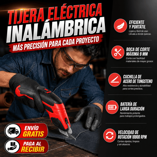 Tijera Eléctrica Inalámbrica - Realiza cortes limpios y precisos con mayor comodidad