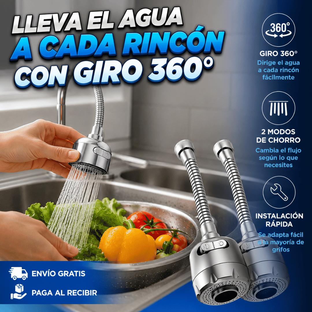 ¡Promo 2x1 Grifo Flexible 360°! - Lleva el agua a cada rincón del fregadero con mayor comodidad