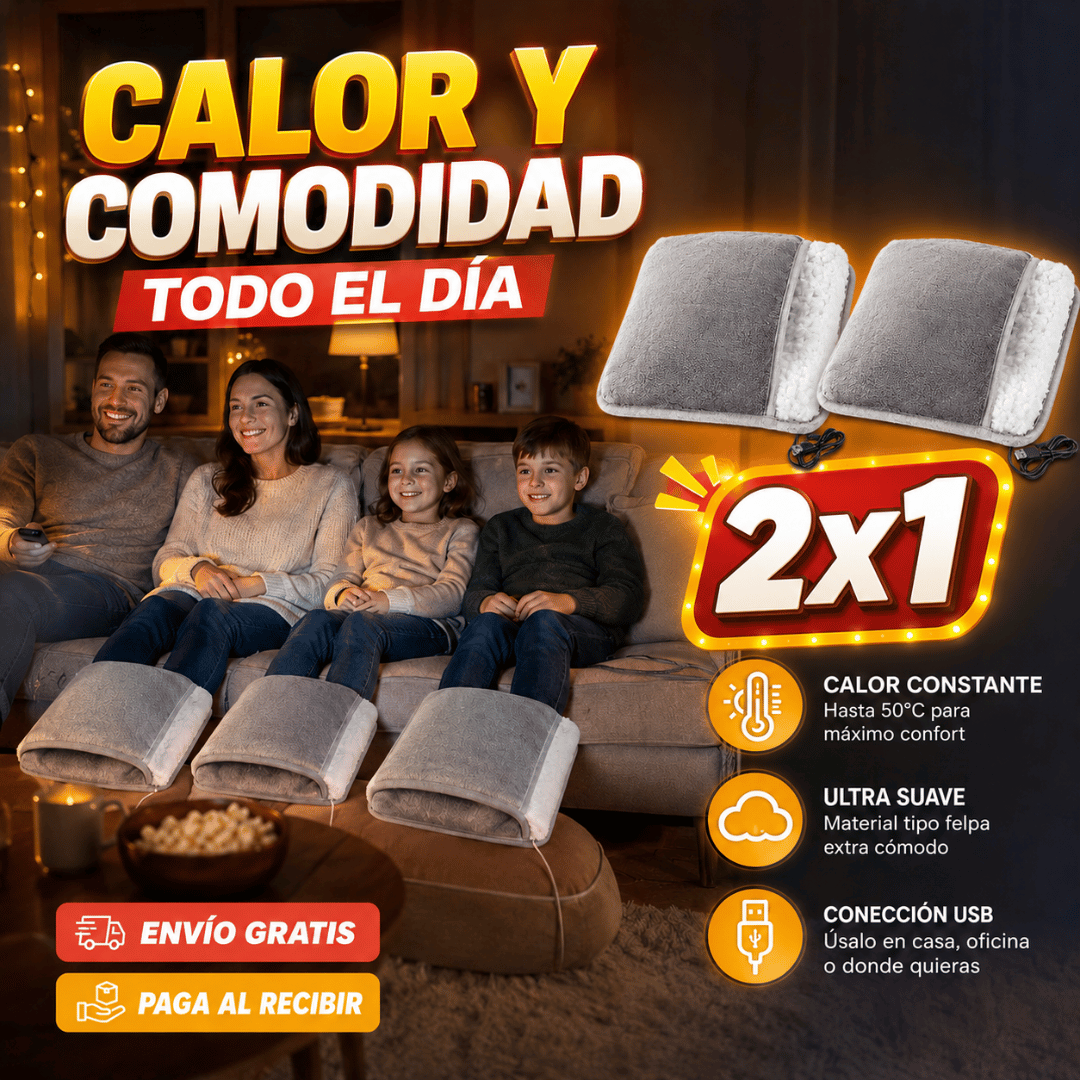 ¡Promo 2x1 Calentador de Pies USB! - Calor envolvente en tus pies para máxima comodidad en largas jornadas
