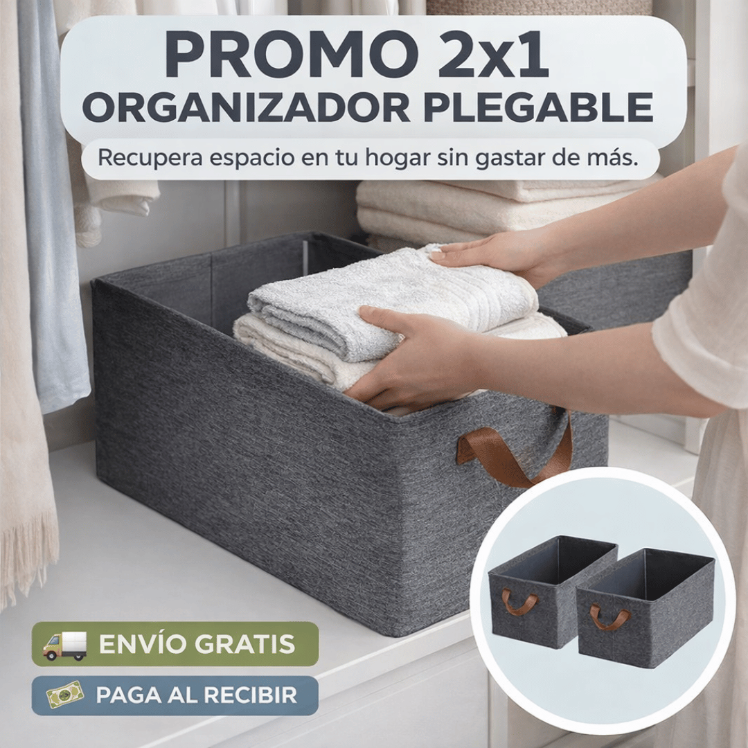 ¡Promo 2x1 Organizadora Plegable! - Organiza más sin ocupar más espacio