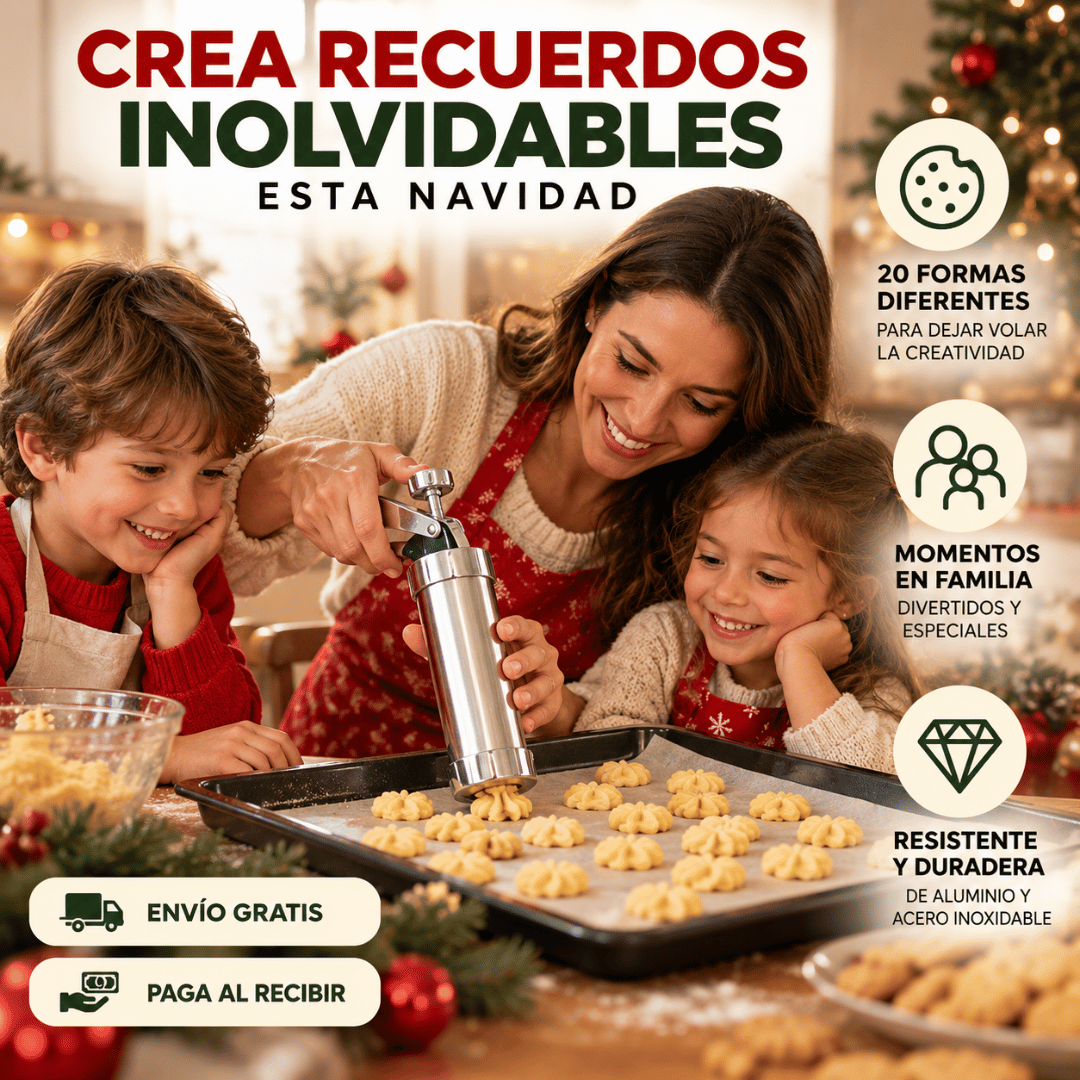 Pistola Para Hacer Galletas Navidad - Crea galletas navideñas y comparte momentos especiales en familia