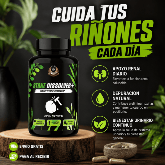 Stone Dissolver 60 Cápsulas - Apoyo diario para prevenir la reaparición de cálculos renales