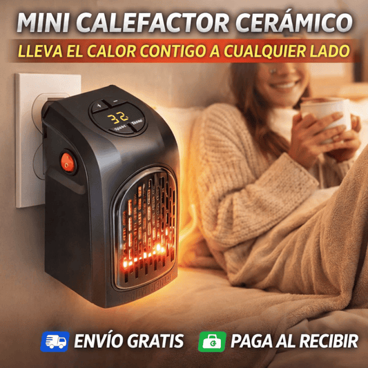 Mini Calefactor Cerámico - Lleva calor contigo a cualquier espacio de forma simple y práctica