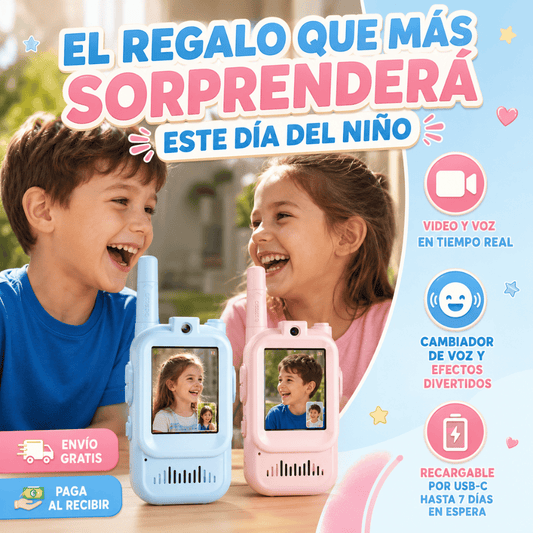 Walkie Talkies De Vídeo Con Pantalla - ¡El regalo perfecto para el día del niño!