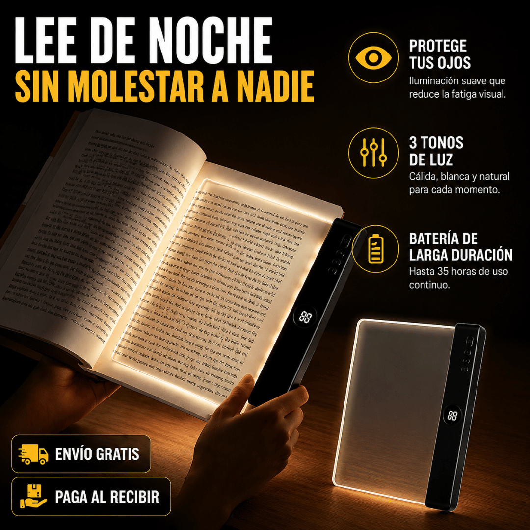 Lámpara LED Para Leer Recargable USB - Disfruta tus libros de noche sin molestar a quien duerme