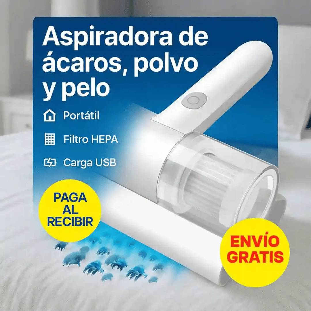Aspiradora de Ácaros, Polvo y Pelo de Mascotas