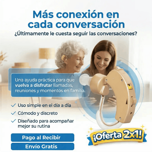 Promo 2x1 Audifono Sordera - Mejora tu audición de forma simple y accesible