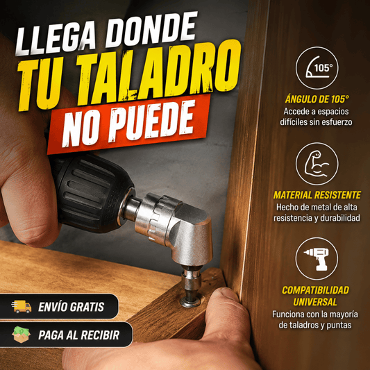 Adaptador Taladro Angular - Accede fácilmente a tornillos en espacios reducidos