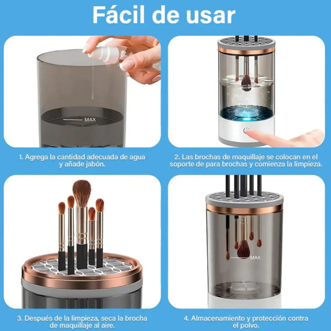 Máquina Limpiadora de Brochas Maquillaje USB - Mantén tu piel bonita y olvídate de las imperfecciones