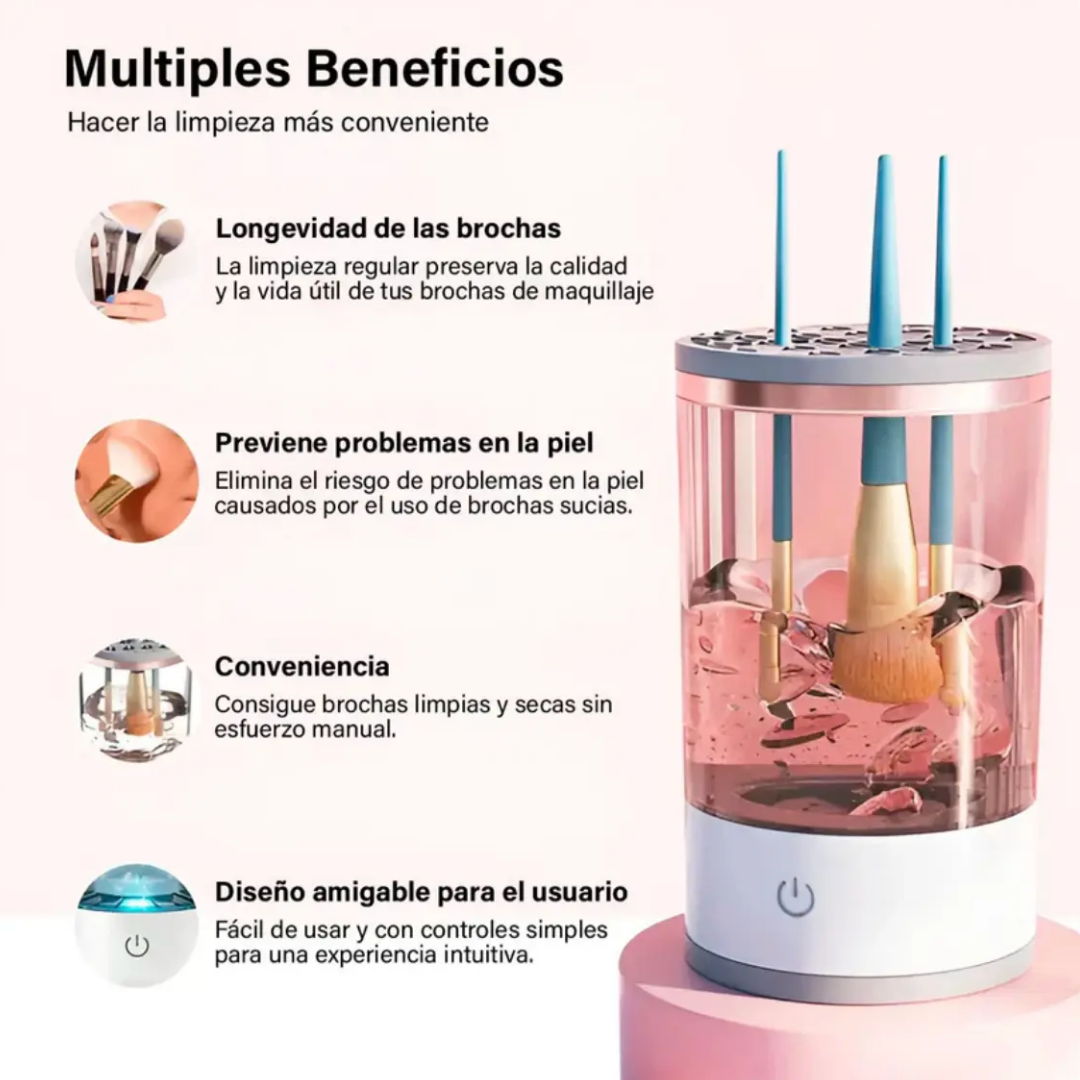 Máquina Limpiadora de Brochas Maquillaje USB - Mantén tu piel bonita y olvídate de las imperfecciones