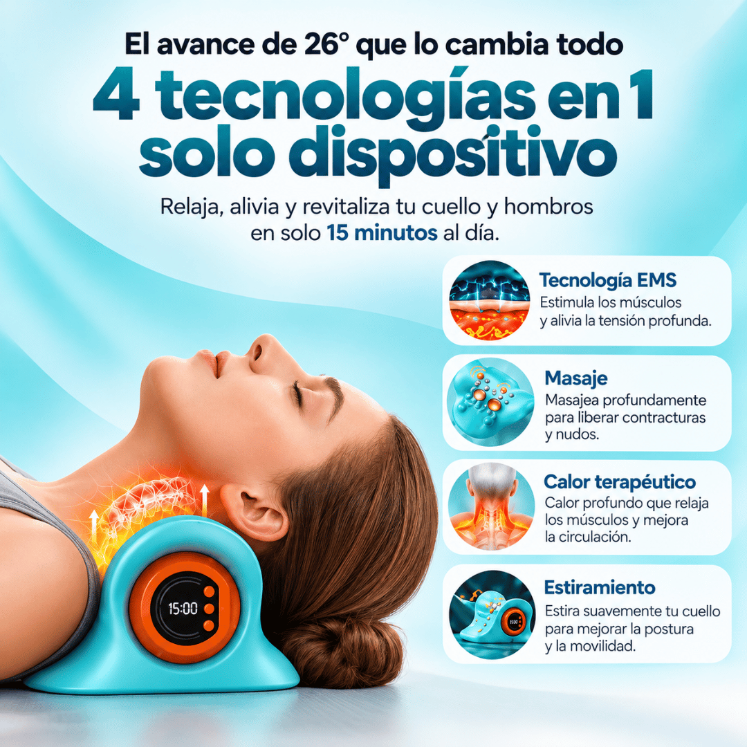 Masajeador Cuello Profesional - Alivia la tensión cervical y disfruta de un cuello más relajado