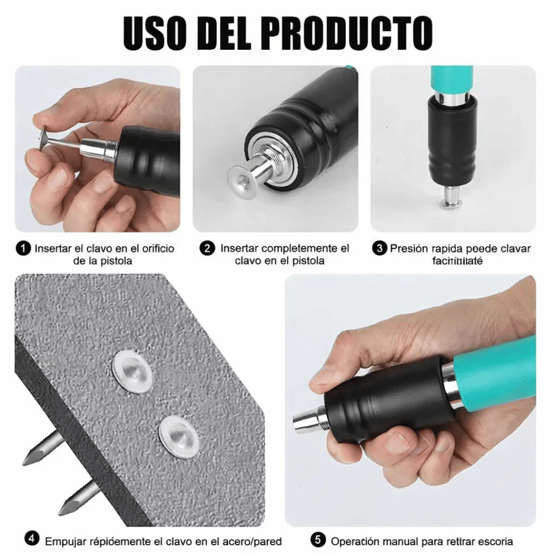 Kit Pistola de Clavos - Optimiza tu tiempo con fijaciones rápidas y seguras