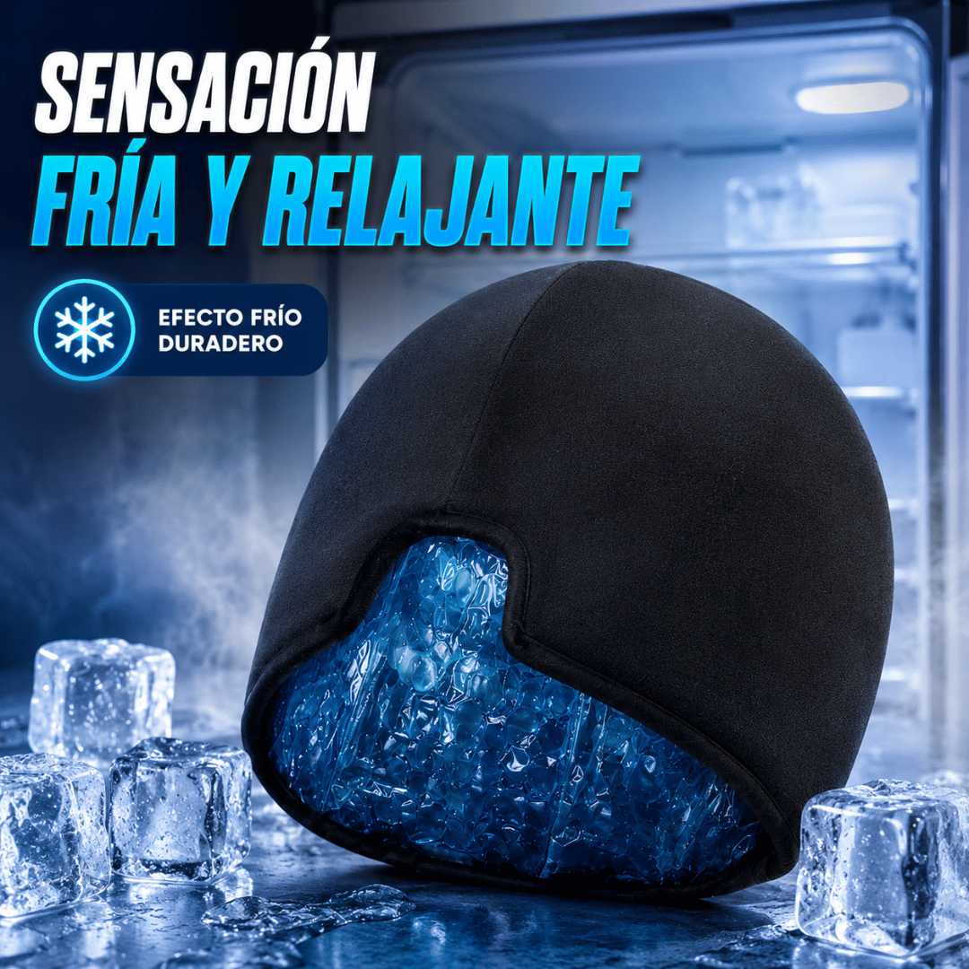 Gorro de Gel Alivio Migraña - Descanso frío y cómodo para aliviar migrañas y estrés
