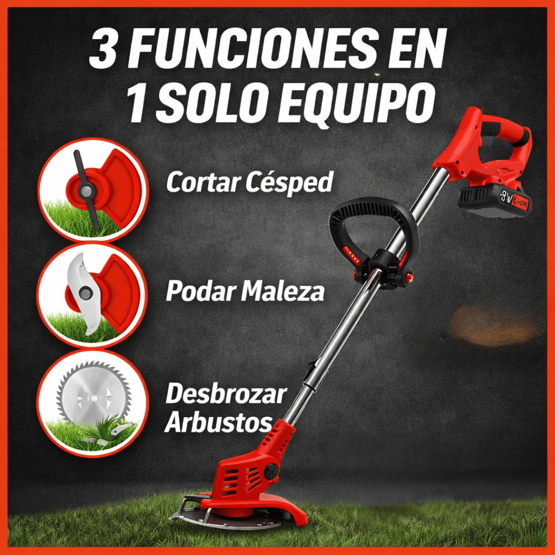 Cortadora profesional 3 en 1 - Mantén tu jardín impecable con un equipo todo-en-uno