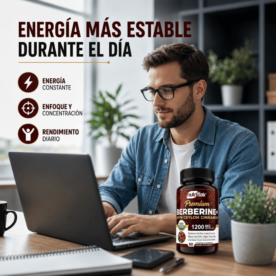 ¡Pack 2x1 Berberina Nutriflair 60 cápsulas! - Ayuda a mantener niveles saludables de glucosa día a día
