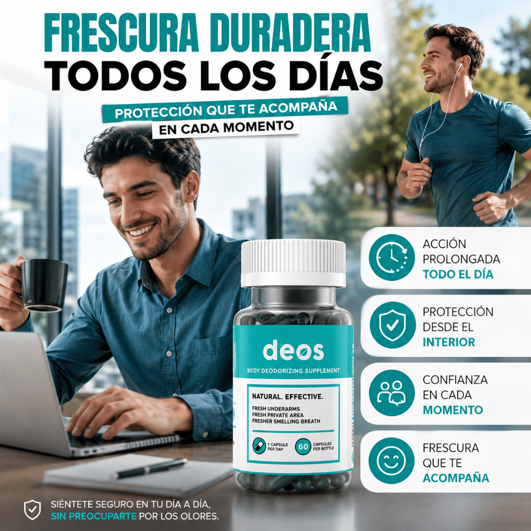 Deos 60 Cápsulas - Ayuda a reducir los olores corporales desde el interior