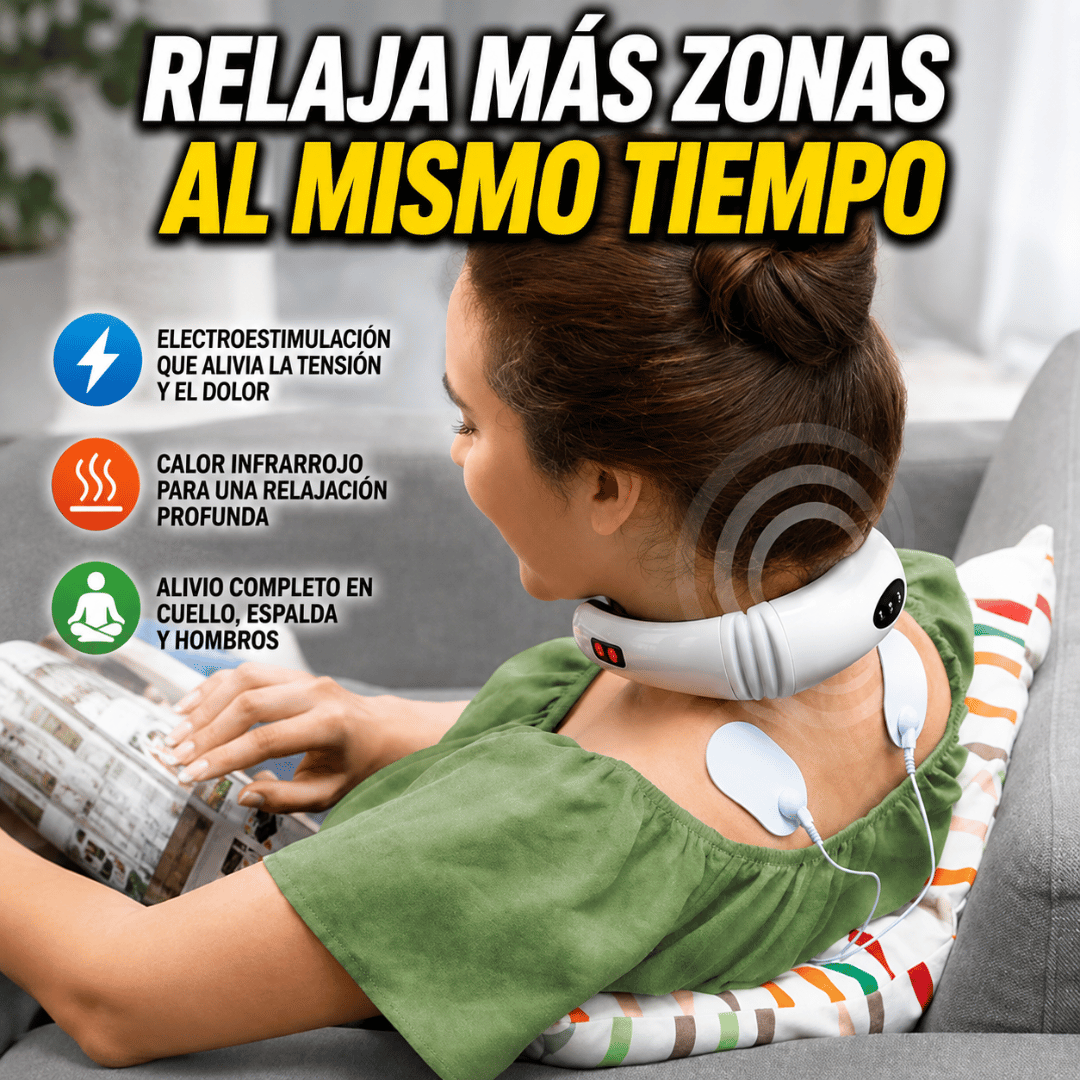 Masajeador Cervical Electromagnético - Alivio Profundo en Cervicales y Espalda