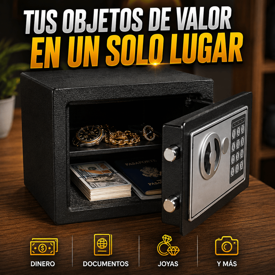 Caja Fuerte De Seguridad Digital - Mantén dinero, documentos y joyas importantes protegidos