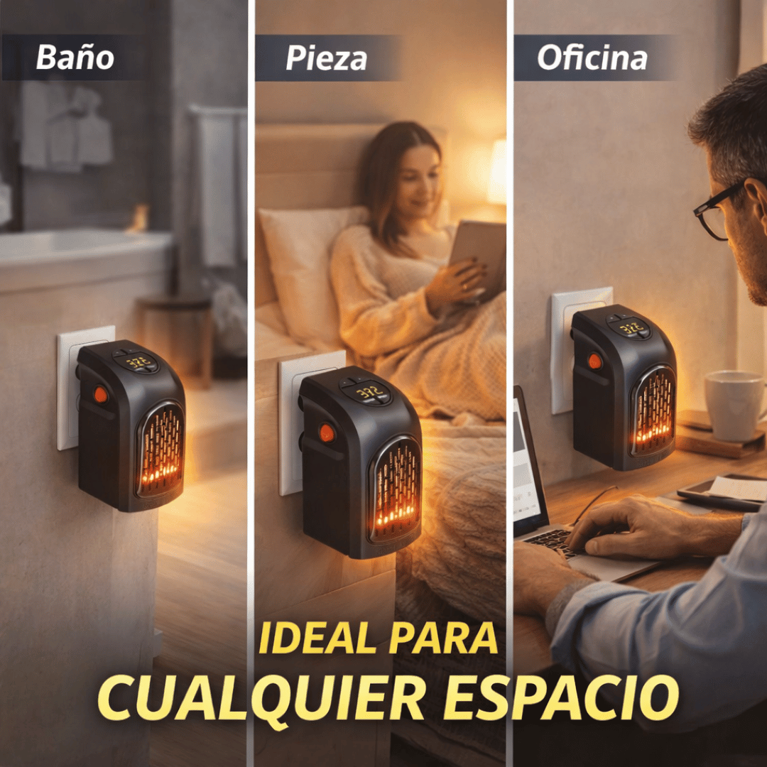 Mini Calefactor Cerámico - Lleva calor contigo a cualquier espacio de forma simple y práctica
