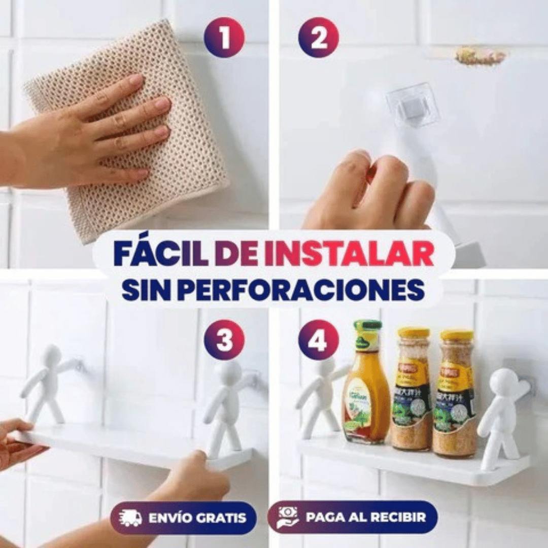 ¡Pack x3 Estantes Flotantes Autoadhesivo! - Más espacio y orden sin perforar paredes