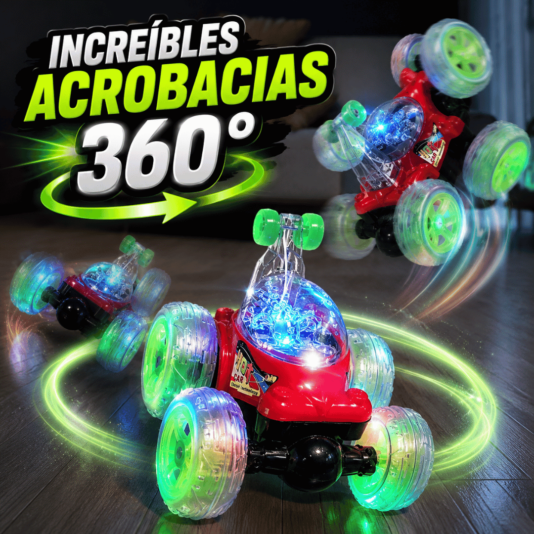 Auto Control Remoto Acrobatico LED - ¡El Regalo Perfecto para el día del niño!