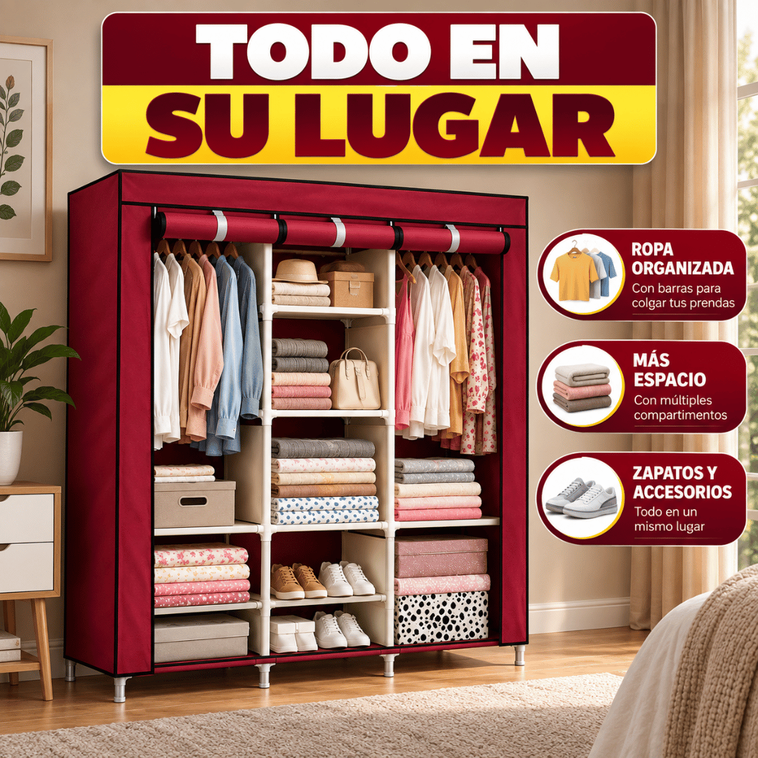 Armario Closet Armable - Organiza tu ropa y aprovecha mejor cada espacio