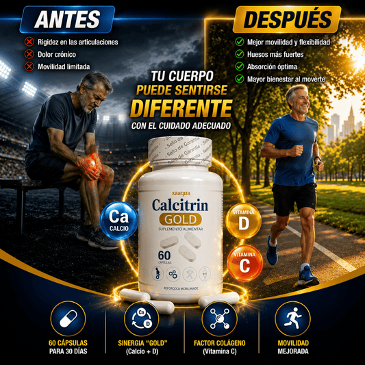 Calcitrin Gold 60 Cápsulas - Apoya tu movilidad diaria y el bienestar de tus articulaciones