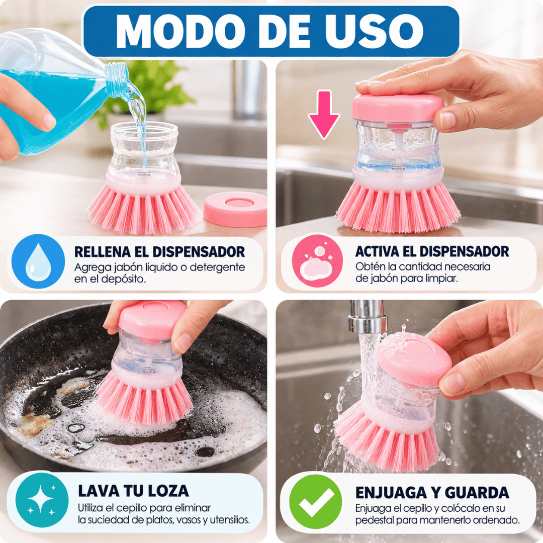 ¡Pack 2 Dispensadores Automáticos De Jabón - Reemplaza las esponjas tradicionales por una limpieza más higiénica