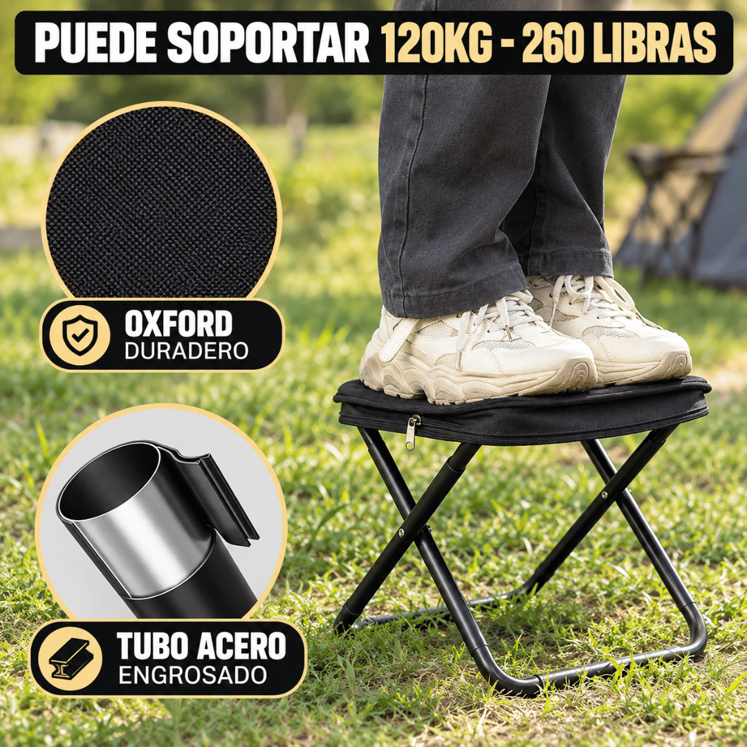 Asiento Plegable Descanso Express - Descansa cómodamente donde quieras con tu asiento portátil