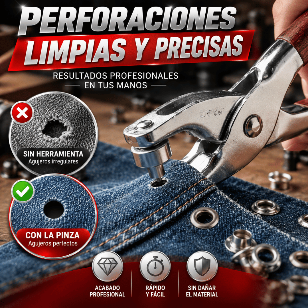 Perforador de Ojales para Broches y Botones - Realiza perforaciones precisas de manera rápida y sencilla