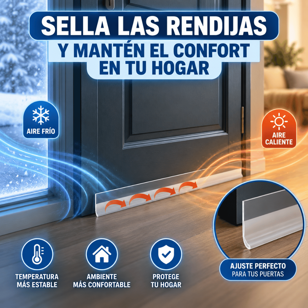 ¡Promo 2x1 Cinta Aislante Puertas y Ventana 2.5 M! - Sella puertas y ventanas para un hogar más protegido y confortable