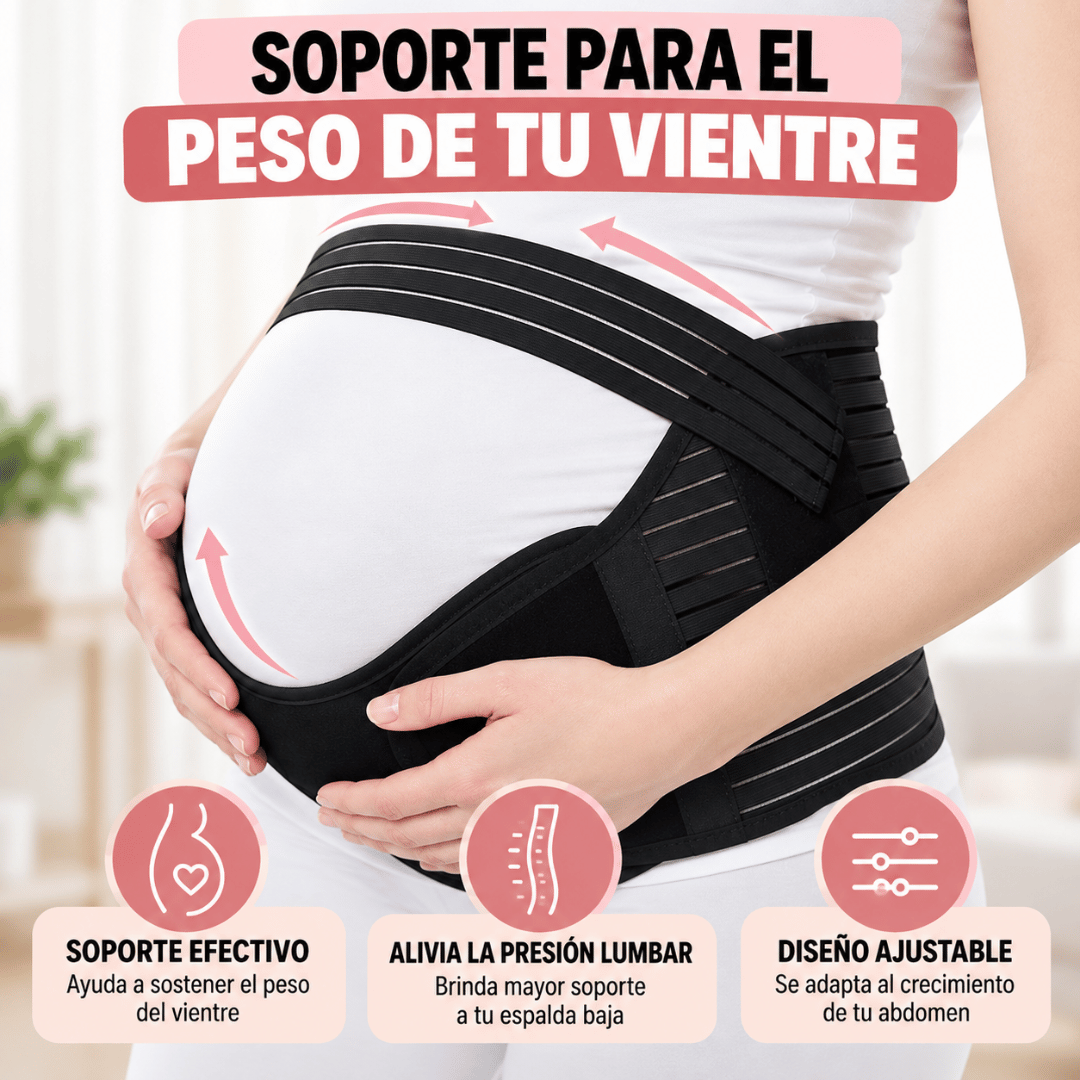 Faja Maternal De Soporte Abdominal y Lumbar - Comodidad y Protección en Cada Etapa