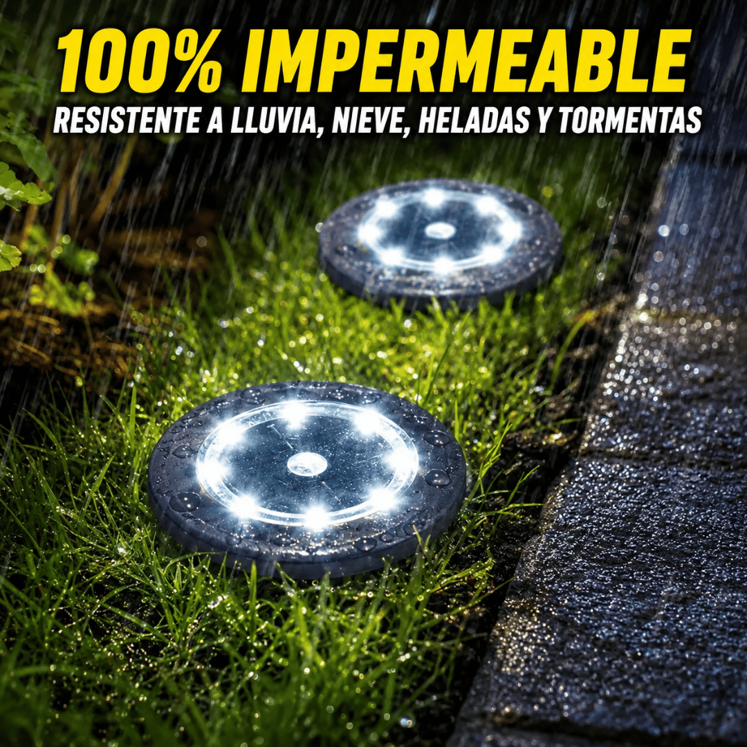 ¡Pack 4 Focos Solares Jardín Estaca! - Ilumina tu jardín automáticamente sin gastar electricidad