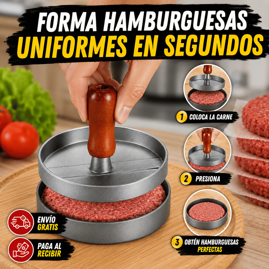 ¡Promo 2x1 Molde Prensa para Hamburguesa! - Hamburguesas Perfectas en Cada Preparación
