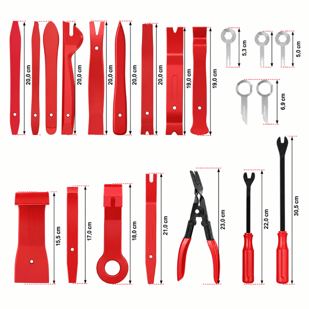 Kit 19 Piezas Desmontaje Molduras Panel - Desmonta el interior de tu auto de forma práctica y cuidadosa