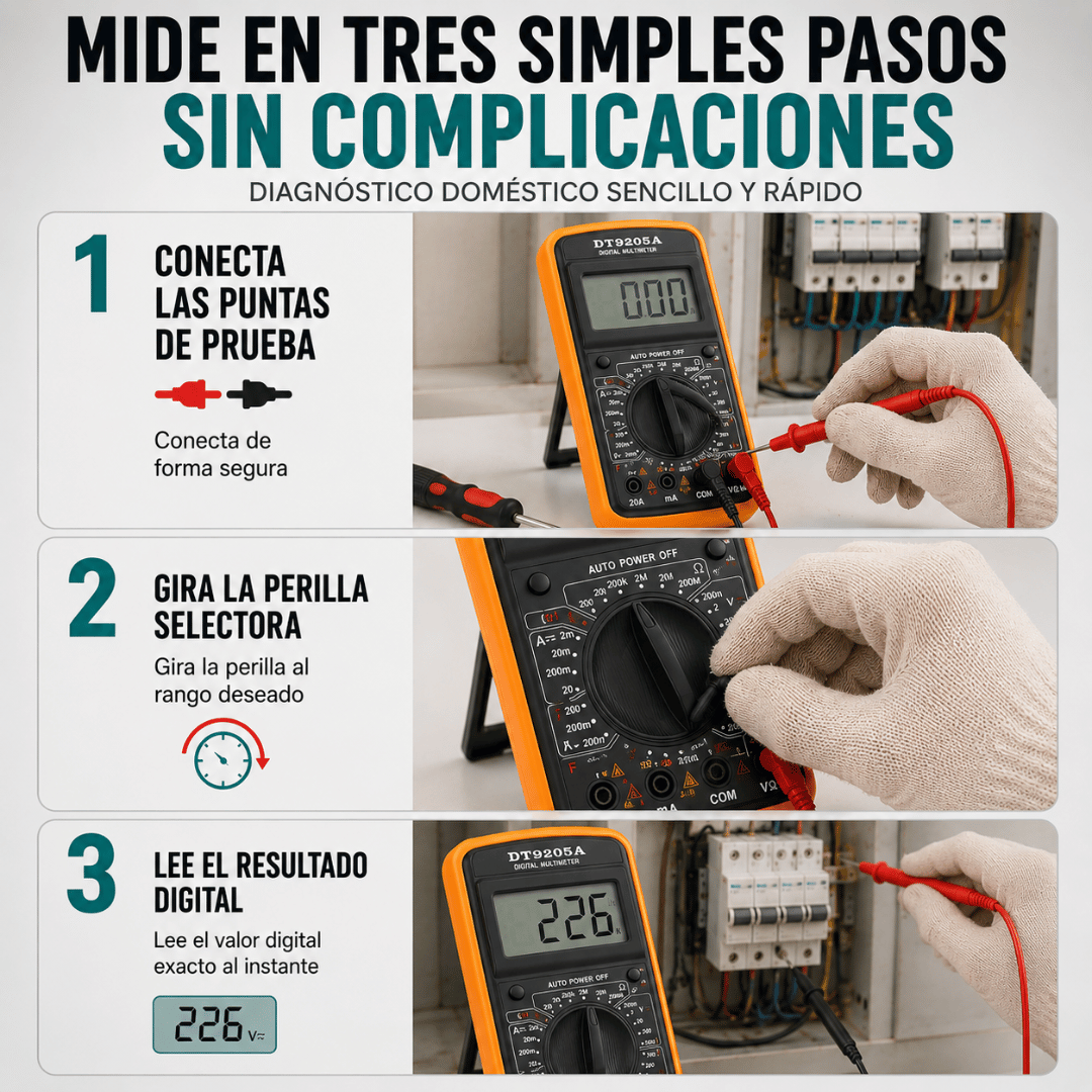 Multímetro Digital Portátil - Obtén mediciones precisas para cada revisión eléctrica