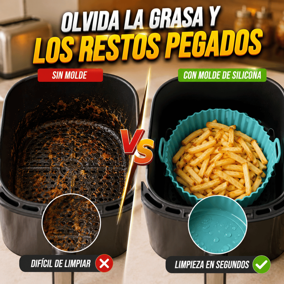 Set 6 Moldes de Silicona para Freidora - Mantén tu freidora limpia después de cada comida
