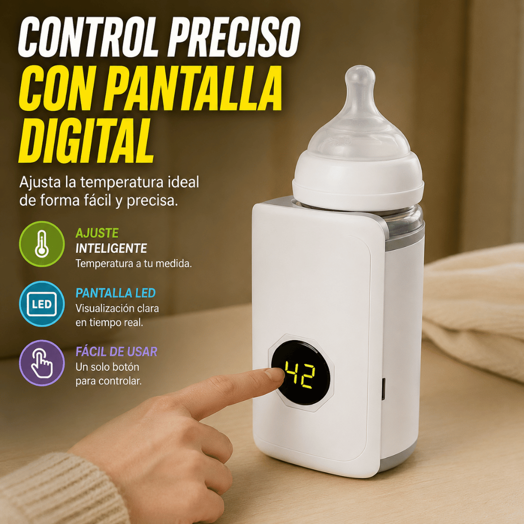 Calentador Portátil de Mamaderas - Mantén la Mamadera a la Temperatura Ideal Donde Vayas