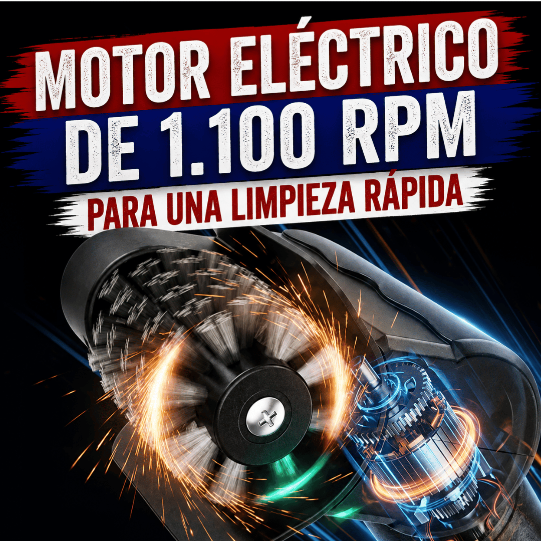 Cepillo Limpiador Parillas Eléctrico - Elimina grasa y residuos quemados fácilmente
